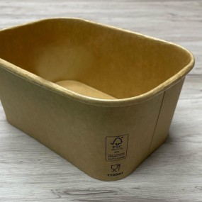 1100毫升長方盒(竹漿紙+PE淋膜) - 300pcs/箱