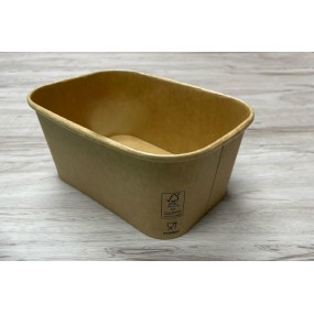 1100毫升長方盒(竹漿紙+PE淋膜) - 300pcs/箱